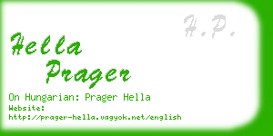 hella prager business card